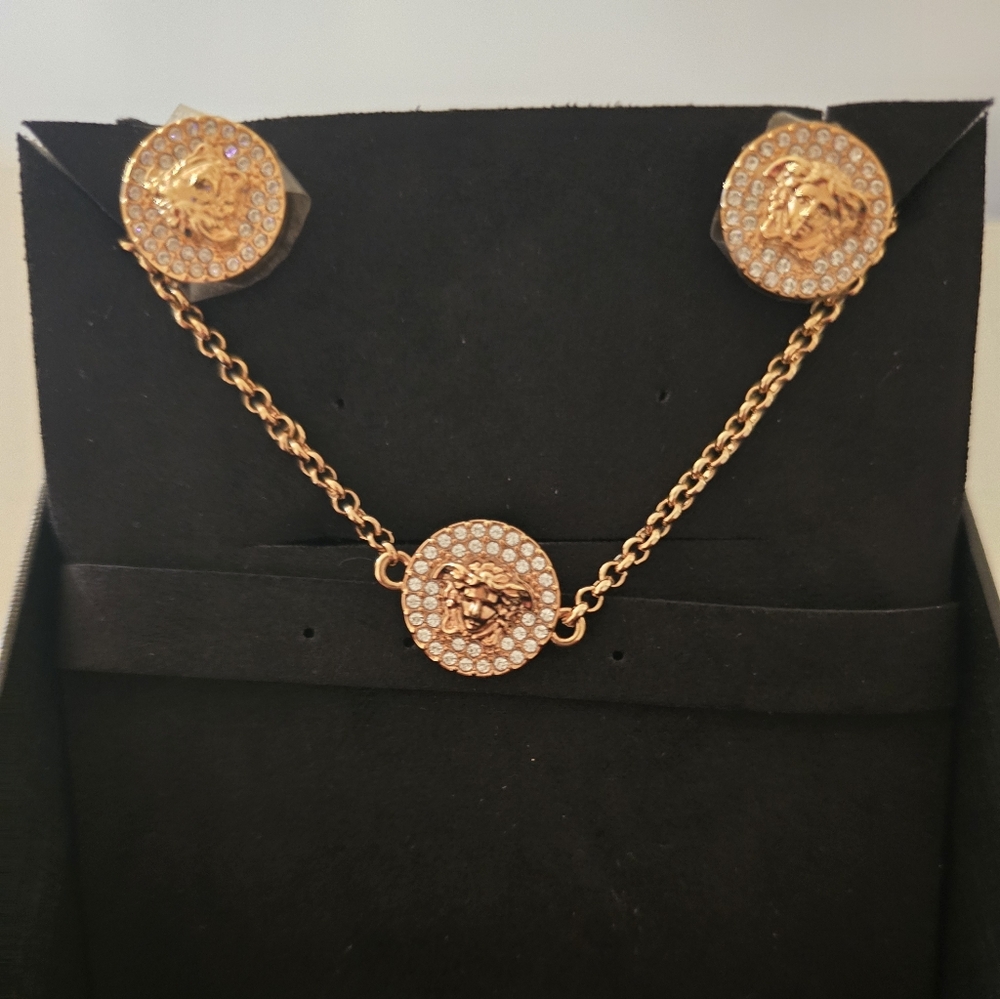 Authentic Versace Bracelet and Earring Set